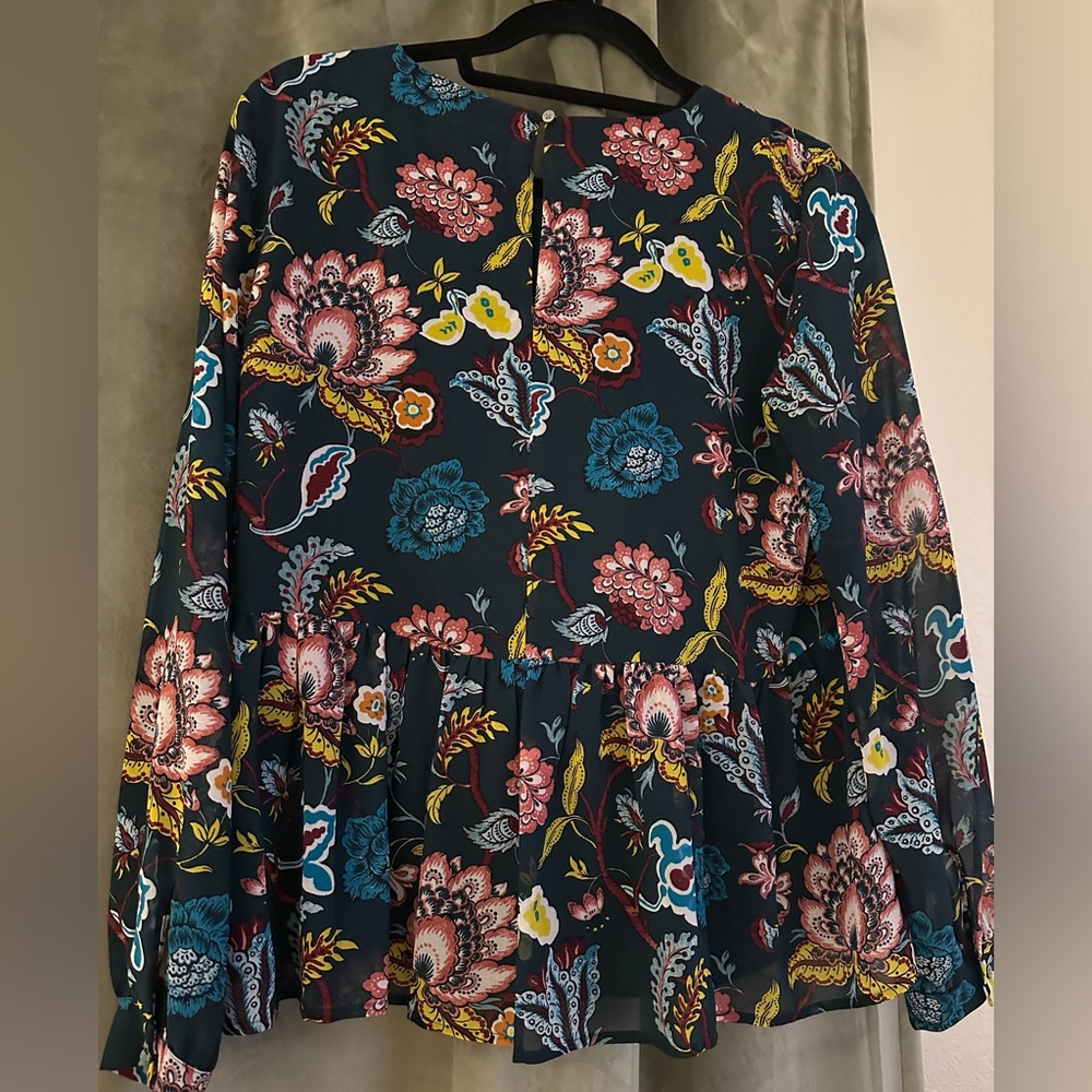 LOFT Multicolor Floral Blouse - Picture 3 of 3